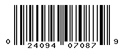 UPC barcode number 024094070879