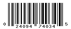 UPC barcode number 024094740345
