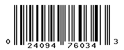 UPC barcode number 024094760343