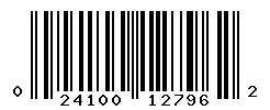 UPC barcode number 024100127962