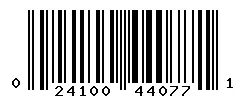 UPC barcode 024100440771