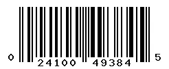 UPC barcode 024100493845