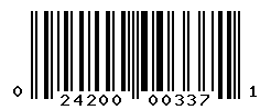 UPC barcode number 024200003371