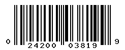 UPC barcode number 024200038199