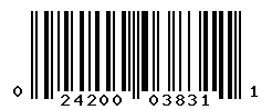 UPC barcode number 024200038311