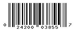 UPC barcode number 024200038557