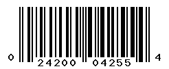 UPC barcode number 024200042554