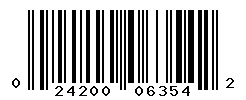 UPC barcode number 024200063542