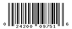 UPC barcode number 024200097516