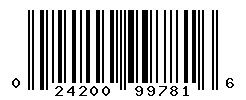 UPC barcode number 024200997816