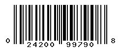 UPC barcode number 024200997908