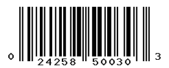 UPC barcode number 024258500303