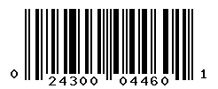 UPC barcode number 024300044601