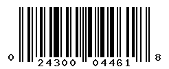 UPC barcode number 024300044618