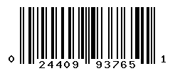 UPC barcode number 024409937651