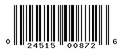 UPC barcode 024515008726