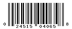 UPC barcode number 024515040658