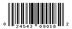 UPC barcode number 024543090182