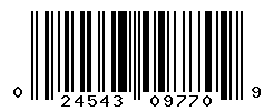 UPC barcode number 024543097709