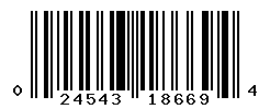 UPC barcode number 024543186694