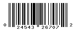 UPC barcode number 024543267072