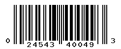 UPC barcode number 024543400493