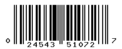 UPC barcode number 024543510727