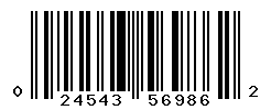 UPC barcode number 024543569862