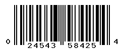 UPC barcode number 024543584254