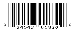 UPC barcode number 024543618300