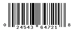 UPC barcode 024543647218