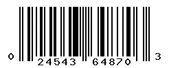 UPC barcode 024543648703