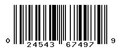 UPC barcode number 024543674979