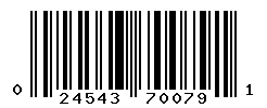 UPC barcode number 024543700791