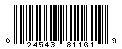 UPC barcode number 024543811619