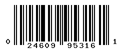 UPC barcode number 024609953161