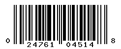 UPC barcode number 024761045148