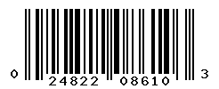 UPC barcode number 024822086103