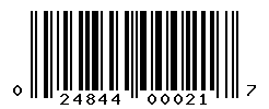 UPC barcode number 024844000217
