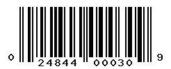 UPC barcode 024844000309