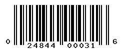 UPC barcode 024844000316