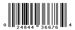 UPC barcode number 024844366764