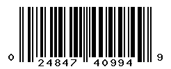 UPC barcode number 024847409949