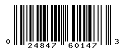 UPC barcode number 024847601473