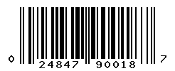UPC barcode number 024847900187