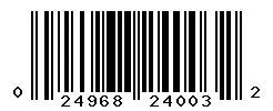 UPC barcode 024968240032
