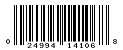 UPC 024994141068 barcode image