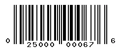 UPC barcode 025000000676