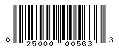 UPC barcode number 025000005633