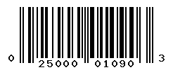 UPC barcode number 025000010903